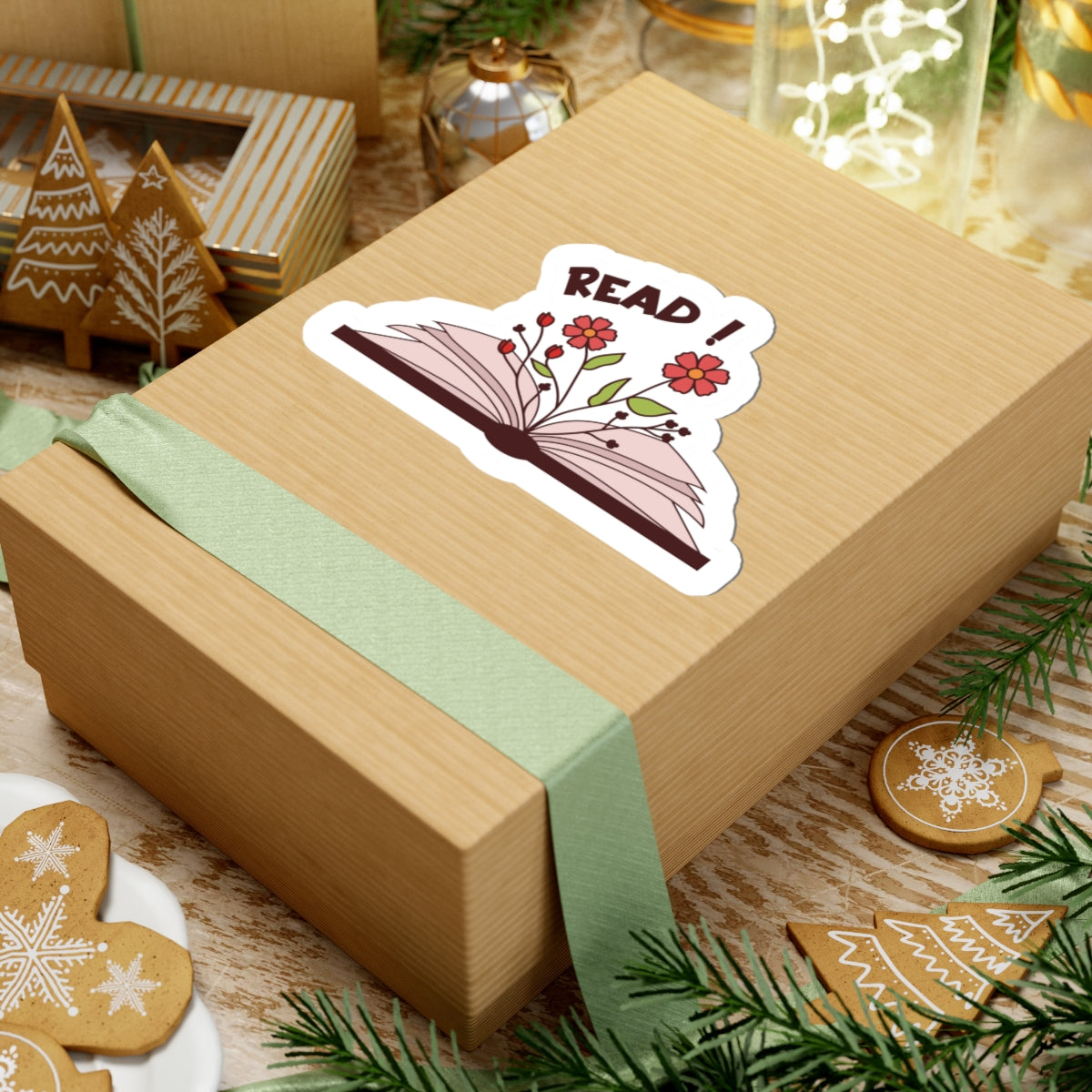 Inspirational Book Lover Stickers - "Read!" Floral Design