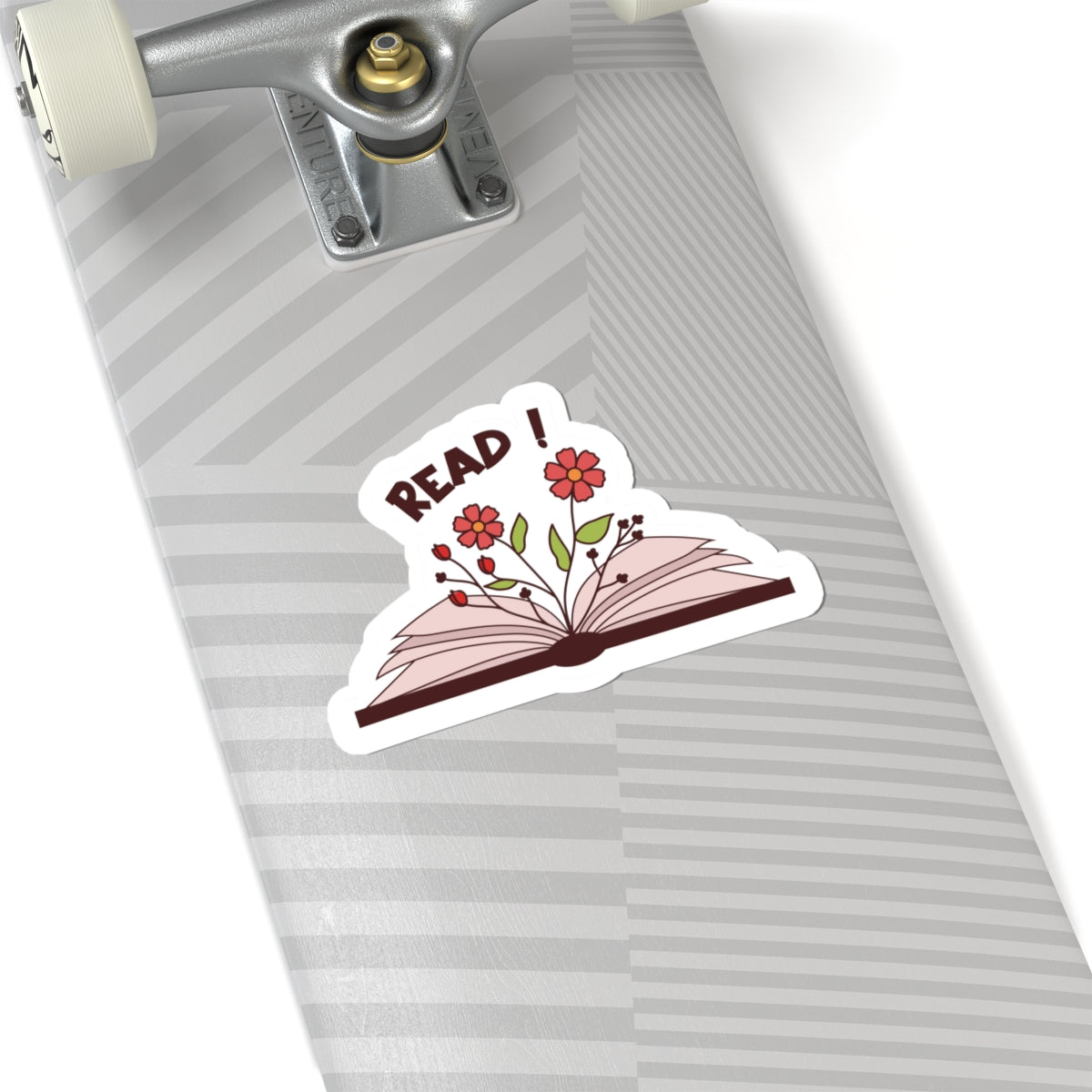 Inspirational Book Lover Stickers - "Read!" Floral Design