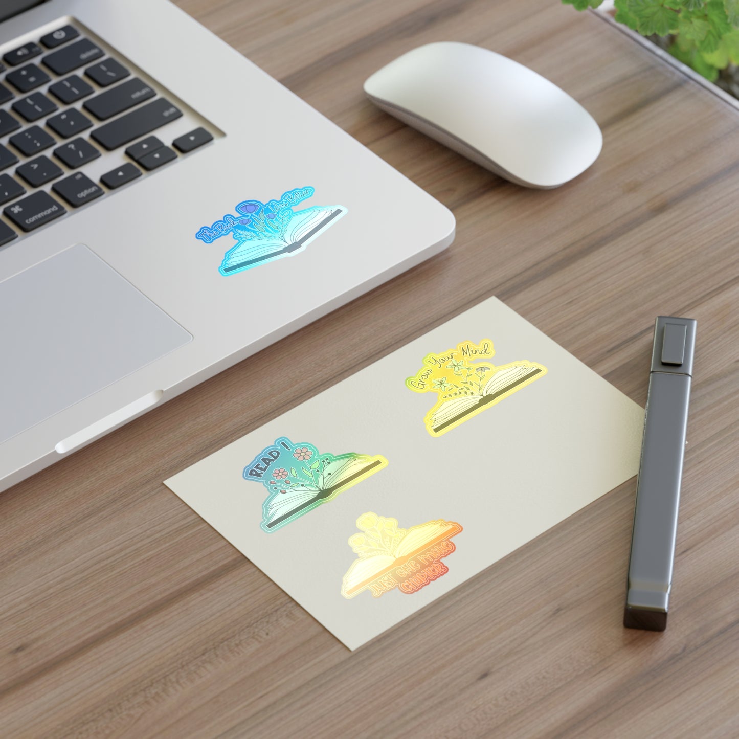 Inspirational Book-Themed Sticker Sheets for Readers